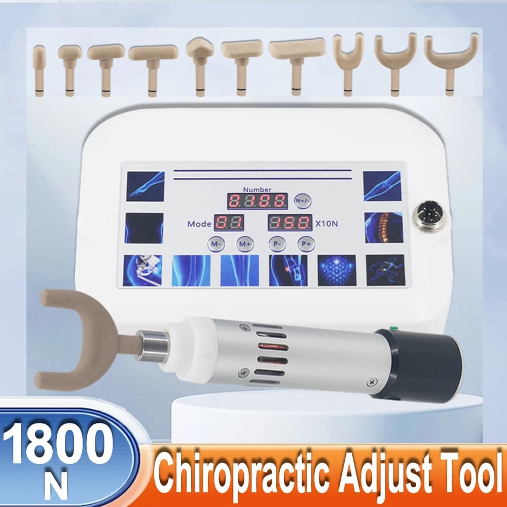 1800N Electric Chiropractic Adjusting Instrument Intensity Therapy Spine Correction Gun Pain Reduce New Chiropractic Tool