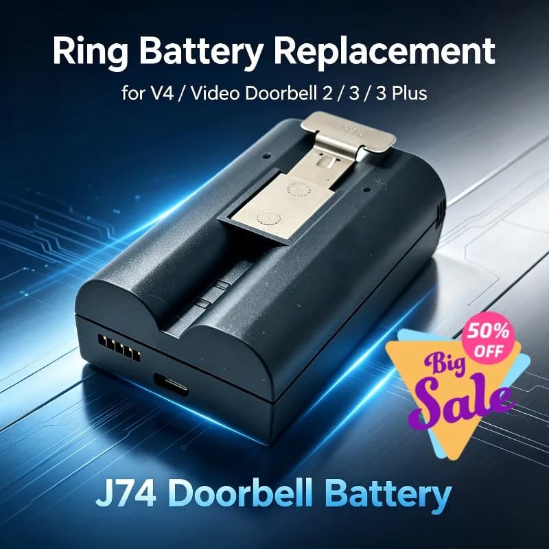 Replacement Battery for Ring Video Doorbell 2 3 3 Plus V4 J74 Lithium‑ion Battery 5960mAh Rechargeable Door Bell Battery