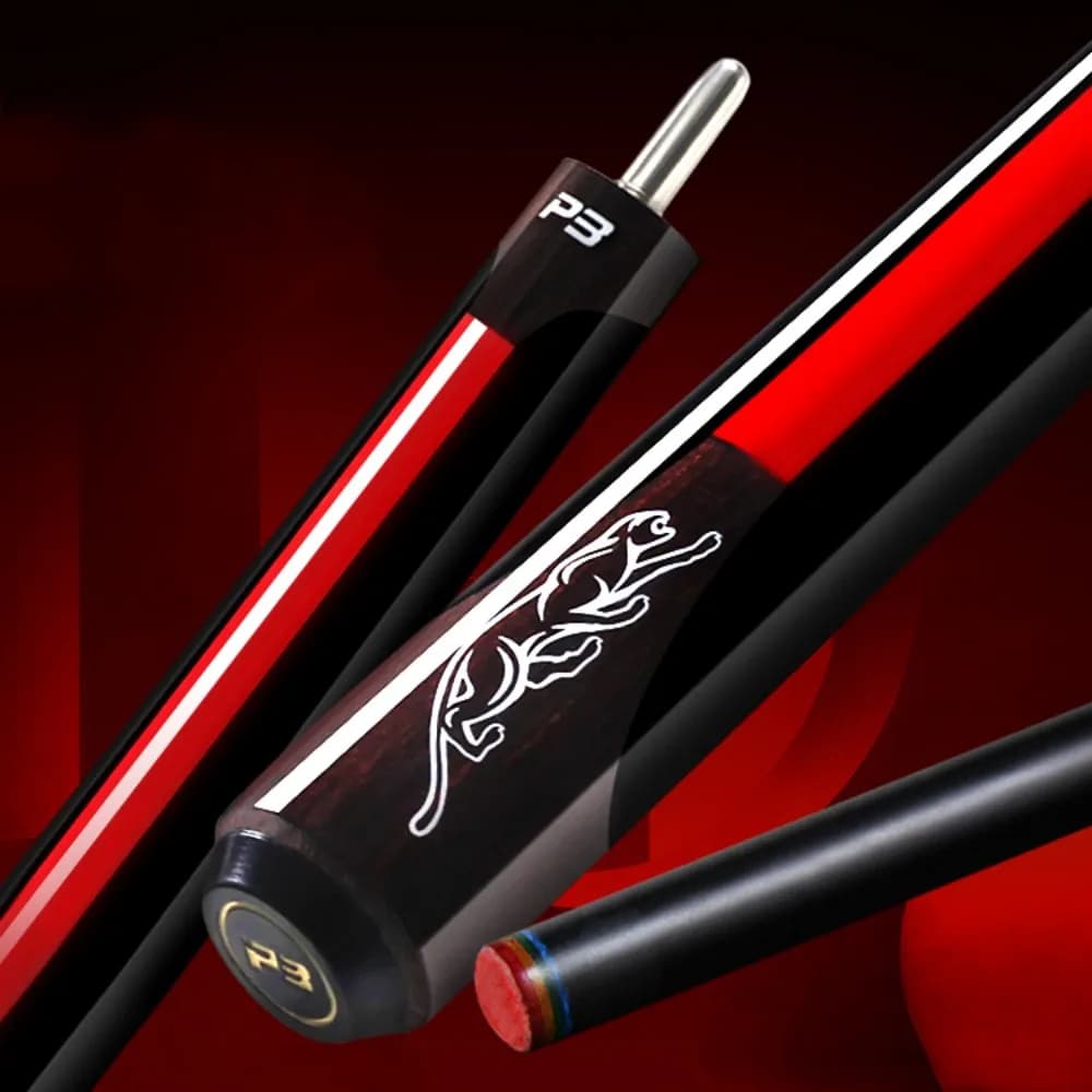 Stecca da biliardo classica rossa P3 da 58 pollici Black Technologh