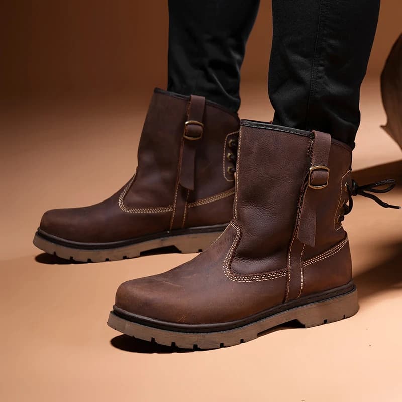 KOWM hiking shoes men waterproof outdoor Boots hunting shoes Tactical shoes Desert women Ankle sneakers Leather trekking Boots