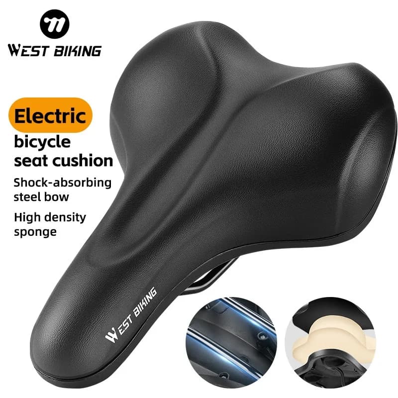 WEST BIKING Bike Saddle High Elastic antiurto MTB Road Bicycle Cushion impermeabile ergonomico Cycling Seat accessori per bici