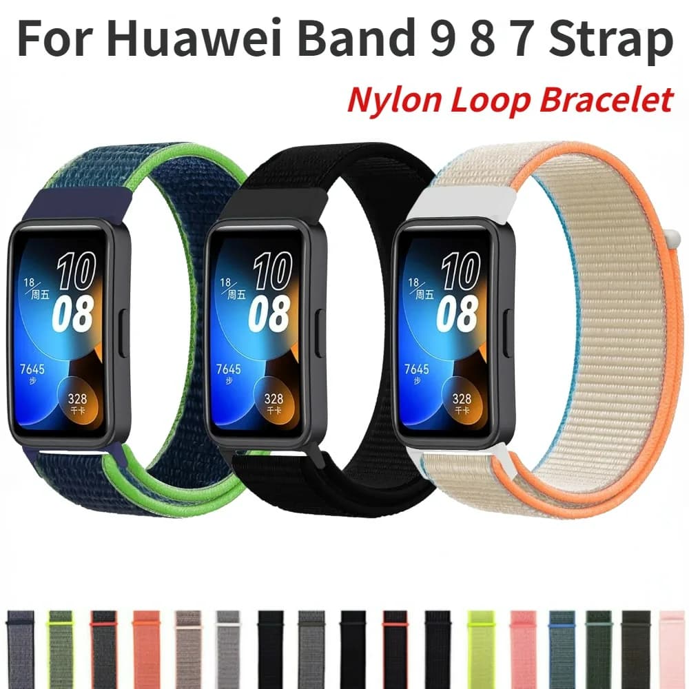 Cinturino in nylon per Huawei Band 10 9 8 7 Bracciale sostituibile traspirante originale per Huawei Band 10 9 8 Accessori per cinturini