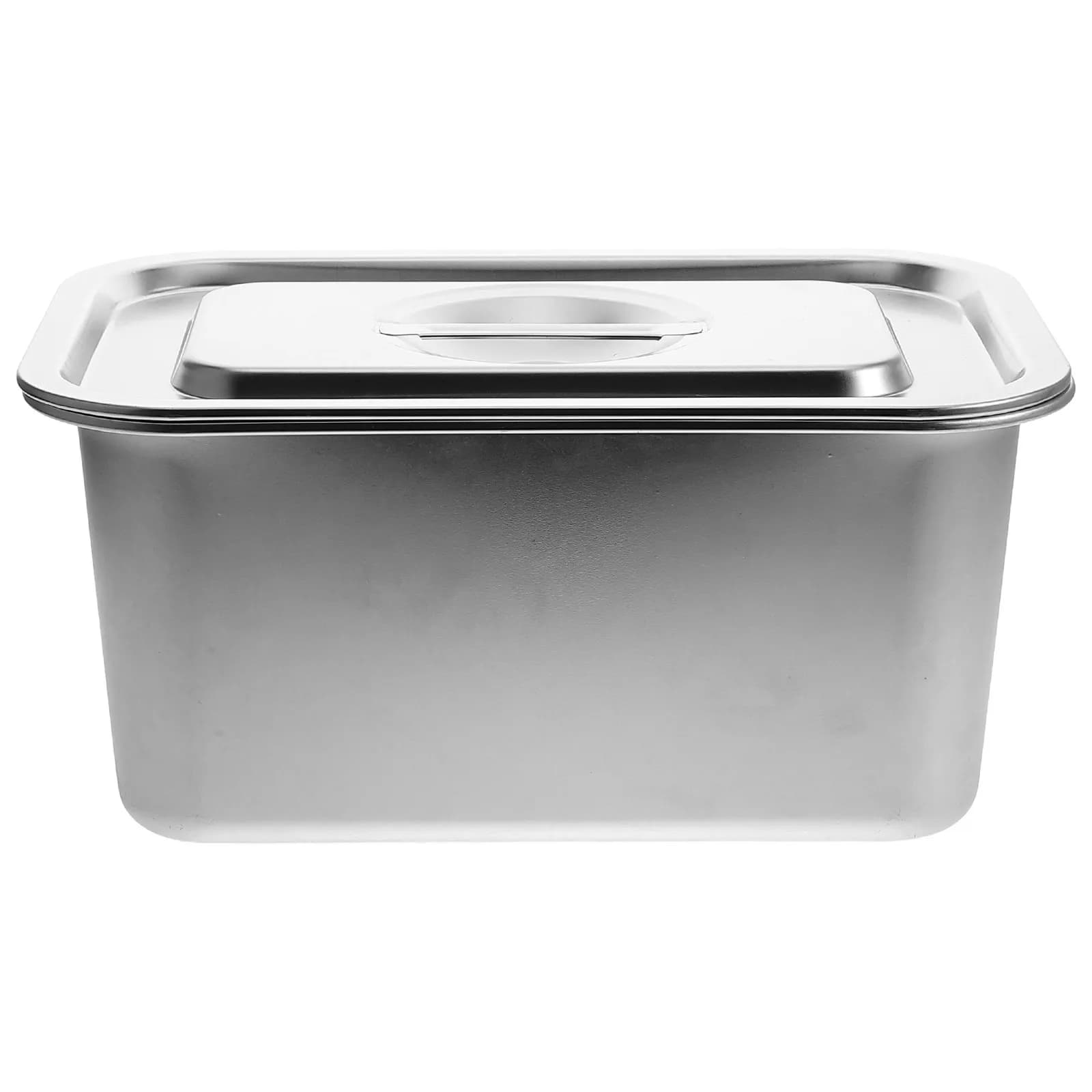 Contenitore per Compost in Acciaio Inox per Cucina, Bidone per Scarti Alimentari con Coperchio, Design Anti-Odore, Compatto per Interni