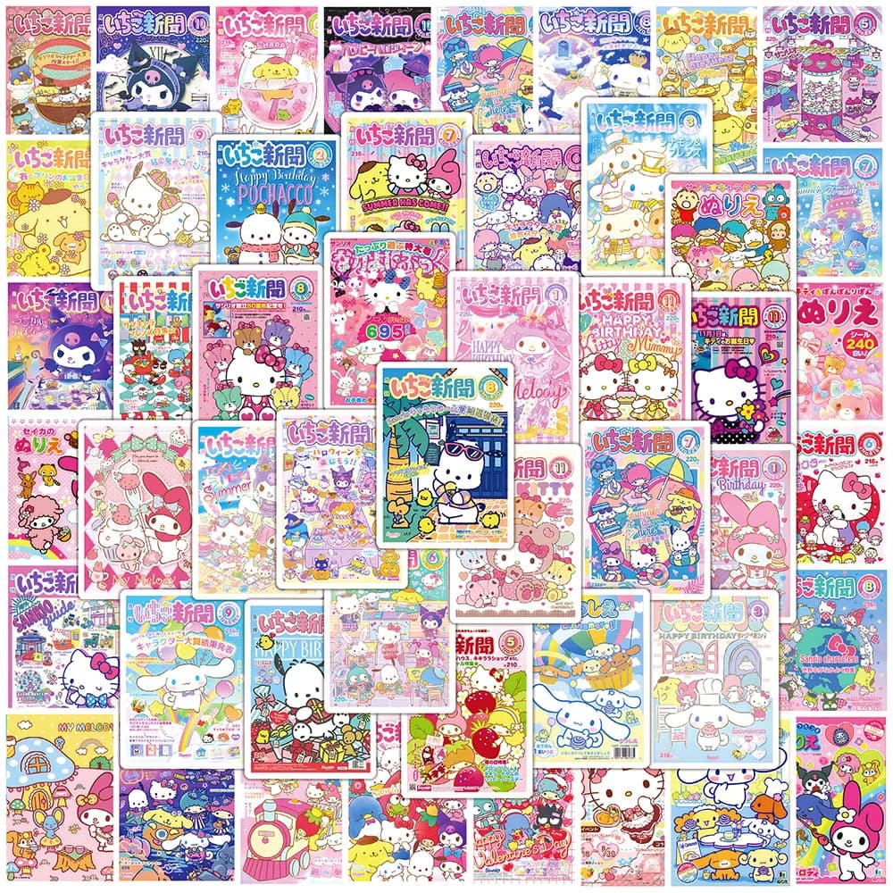 10/30/50 pz fai da te Kawaii Sanrio Anime poster adesivi My Melody Hello Kitty Cartoon Sticker Car Laptop Notebook decalcomania divertente per il bambino