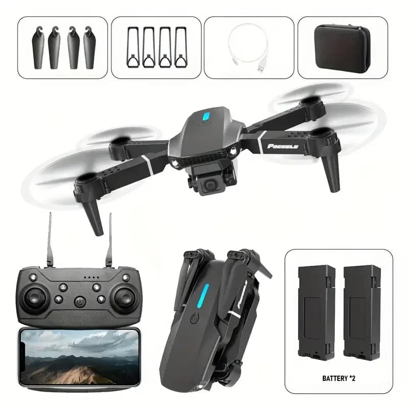 lightweight RC Helicopter Drone Foldable 4K Dual Camera WiFi FPV Height Hold Function for Outdoor Playing Gift Toy