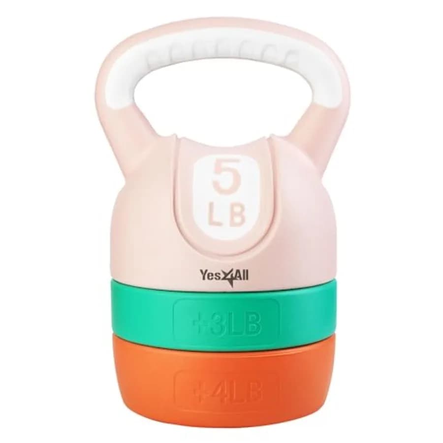 Adjustable Kettlebell Set for Strength Training - Black Iron Kettlebell Durable with Variable Weight for Versatile Exercises