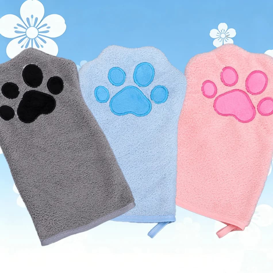 Asciugamano in Microfibra per Animali Domestici, Ricamato, Super Morbido e Assorbente, per Cani e Gatti, Accessori per la Toelettatura