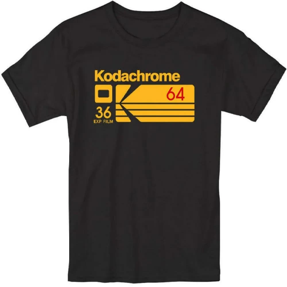 T-shirt da uomo Kodak Summer Brand 64 Number 35mm Film Retro Print, classica, casual, sportiva, traspirante, abbigliamento da uomo