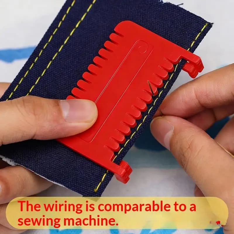 Guide for straight seams with uniform spacing, tool for home sewing projects and workshops