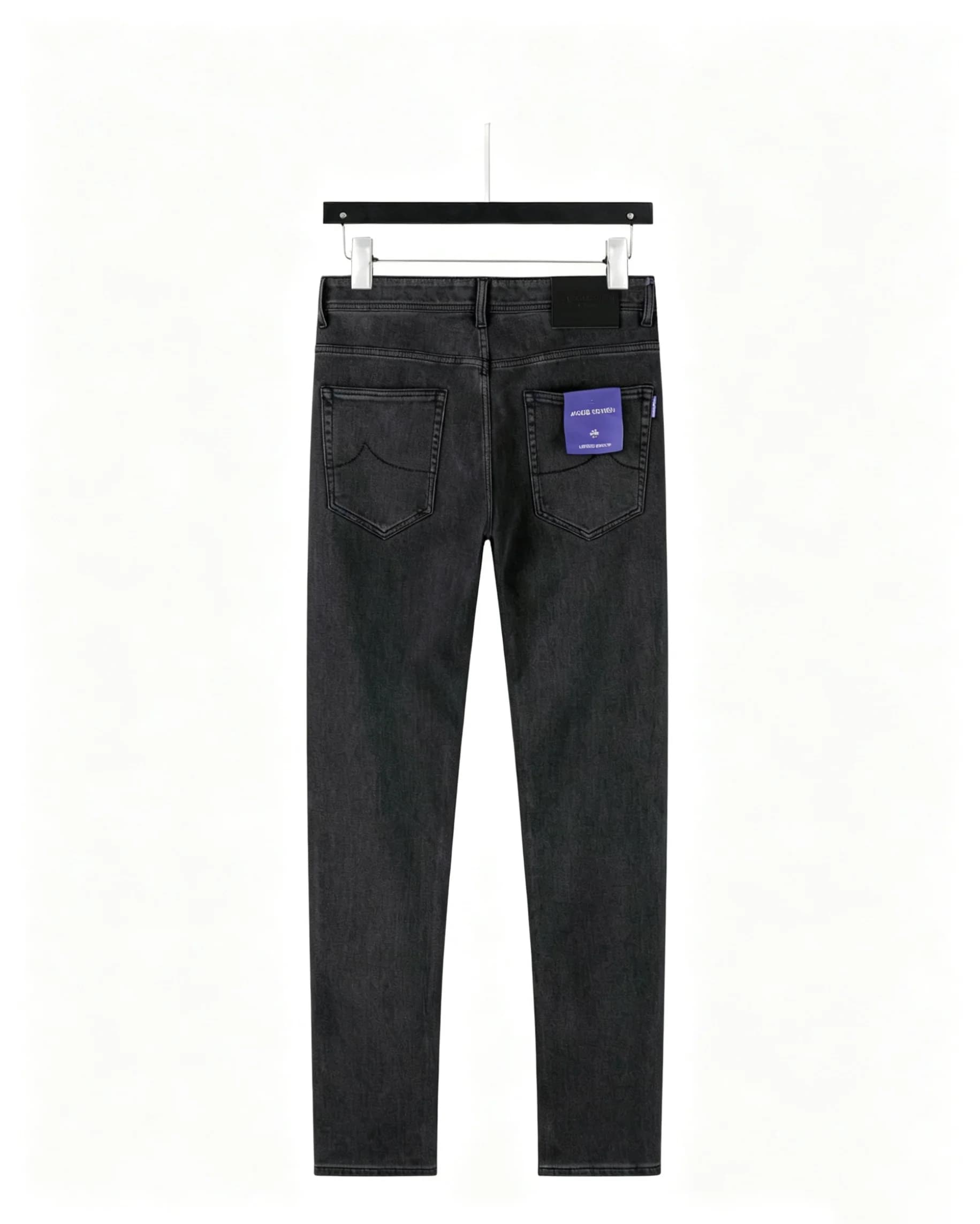 OECHSLI Jeans Thick Cotton Men 2026 Autumn Winter new embroidery keep warm business quality straight Big size 30-40 long Pants
