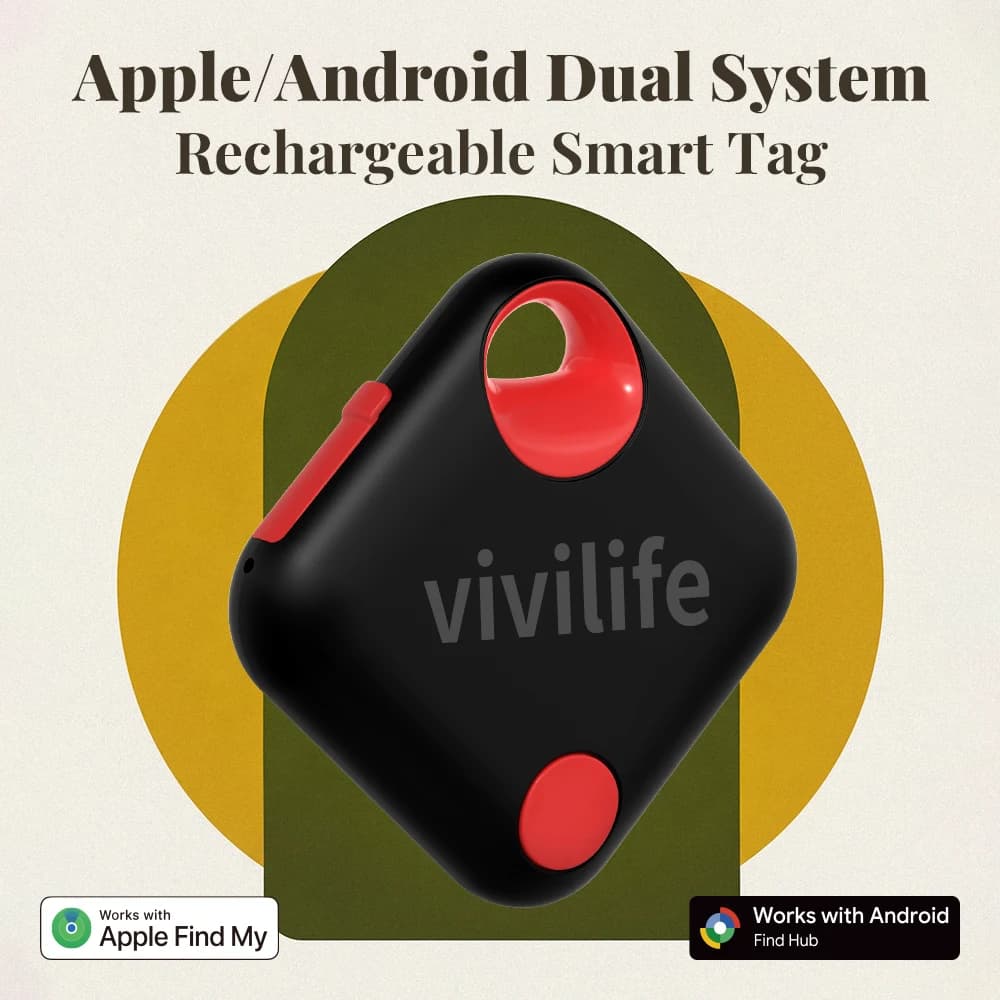 Never Lose Your Keys Again Rechargeable Smart Tracker for iOS Android Find My Compatible Key Wallet Bag Locator