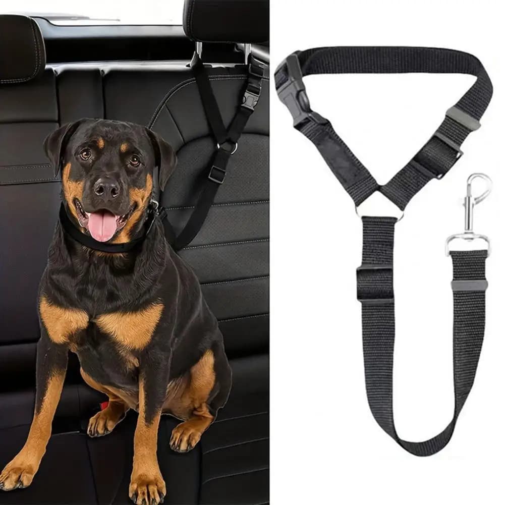 Cintura di sicurezza per auto per cani rimovibile Imbracatura per cintura di sicurezza per cani regolabile Sistema di ritenuta per auto per animali domestici Secure al poggiatesta del veicolo per cani di taglia grande