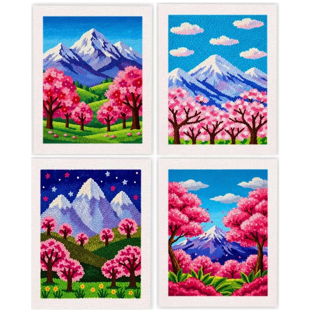25x30cm Punch Needle Embroidery Kits Original Gifts Craft Kits Scenery Punch Needle Kits Adults Handicraft Art Crafts Diy Kits