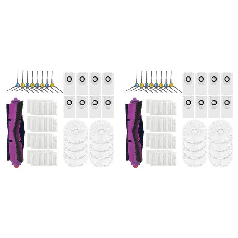Set A04G-2 per Robot Aspirapolvere Midea V12: Spazzola Principale, Spazzola Laterale, Filtro HEPA, Panno Lavapavimenti, Sacchetto Raccoglipolvere - Accessori di Ricambio