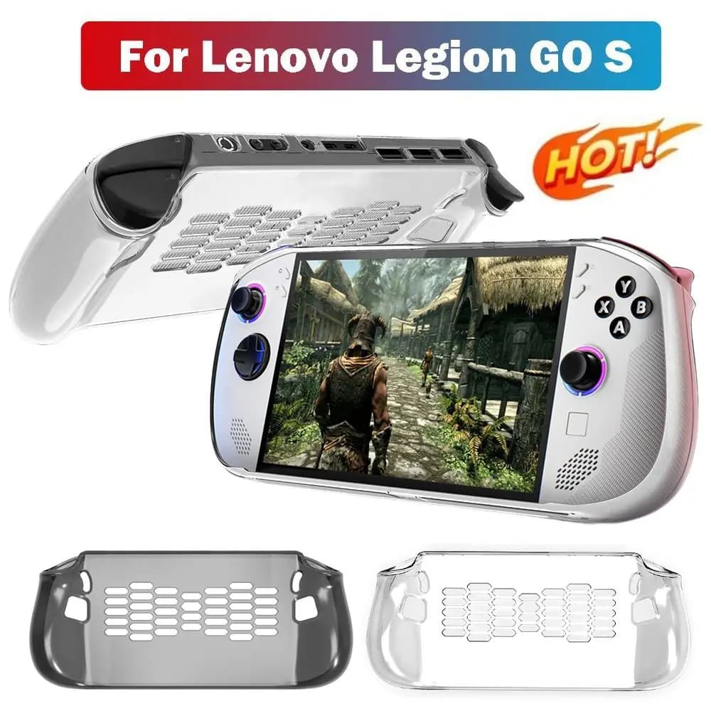 Custodia trasparente per console di gioco portatile Custodia protettiva in TPU morbido Custodia ergonomica antiurto per host per Lenovo Legion Go S