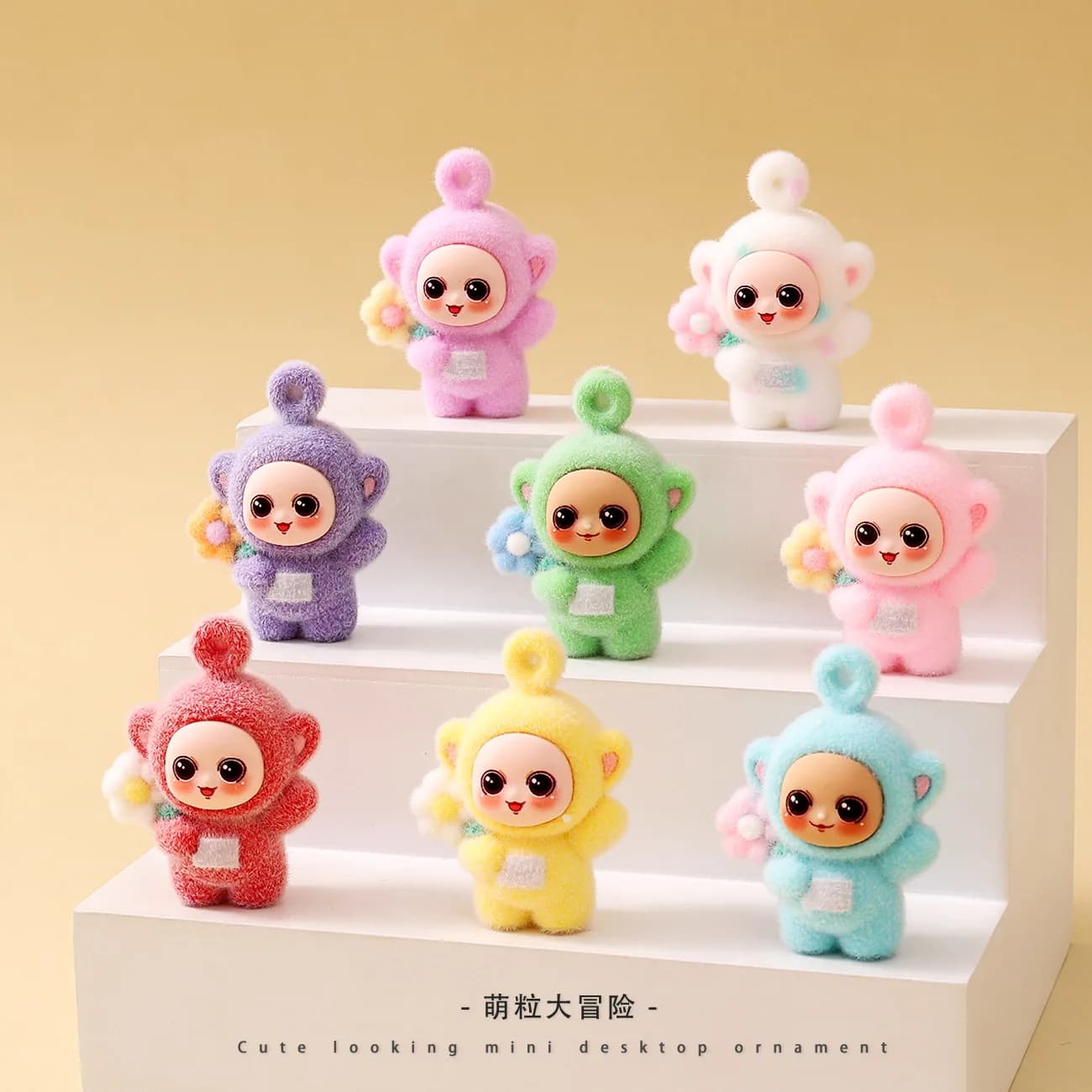 Set di 8 Pezzi: Graziose Bambole a Forma di Fiore, Action Figure Giocattolo, Statuette Floccate, Bambola Decorativa da Scrivania, Regalo per Fan