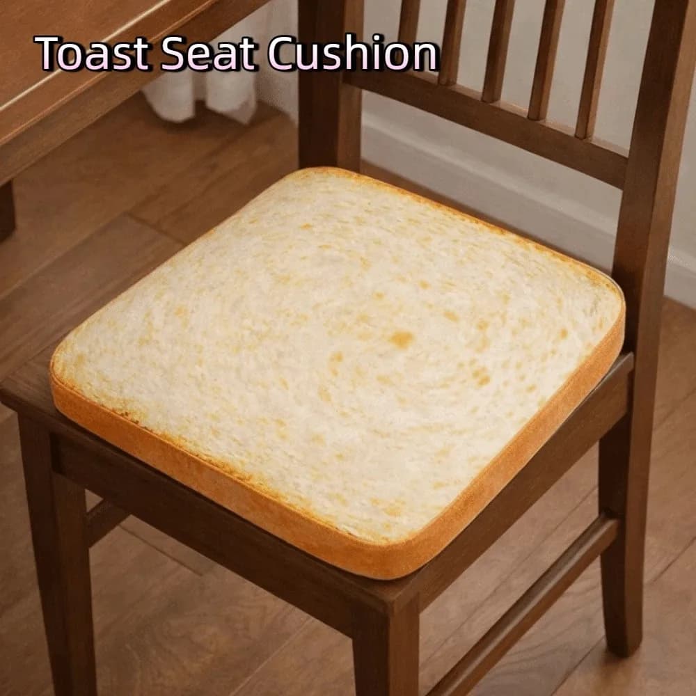 Cuscino Creativo a Forma di Toast, Spugna Spessa Lavabile, Cuscino Quadrato a Forma di Fetta di Pane, Tappetino Rimovibile per Sedia, Soggiorno
