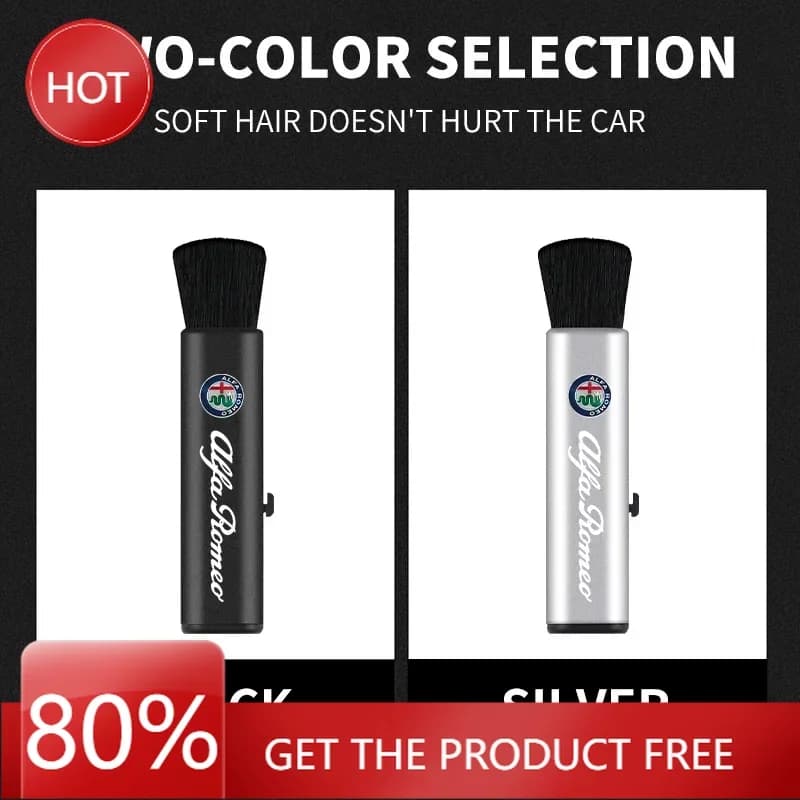 Car Sticker Adjustable Car Conditioning Air Outlet Brush Retractable Cleaning Brush For Alfa Romeo 147 159 156 Giulietta Giulia