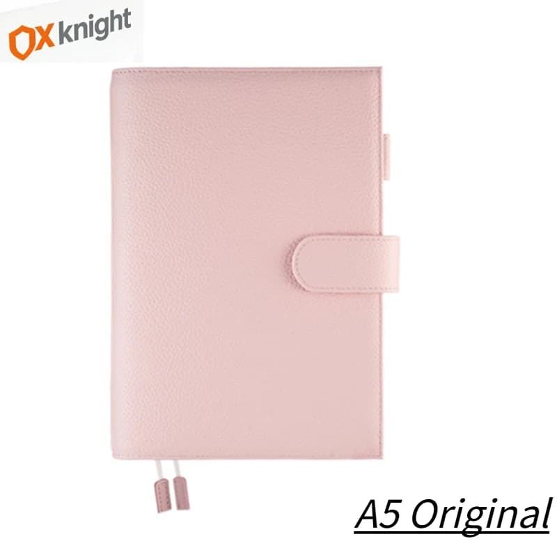 OX Knight Original A5 Plus Cover per Quaderno Hobonichi Cousin A5, Agenda Organizer in Vera Pelle Martellata