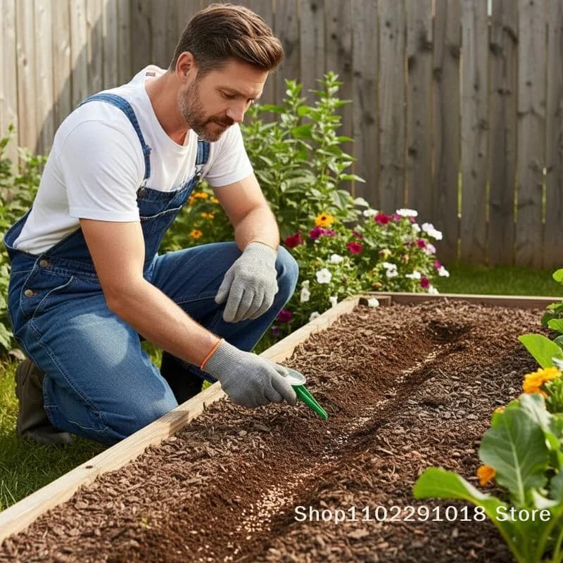 Seminatrice Pratica Regolabile per Giardino, per la Semina Precisa di Semi di Verdure e Fiori in Giardino e per Uso Domestico