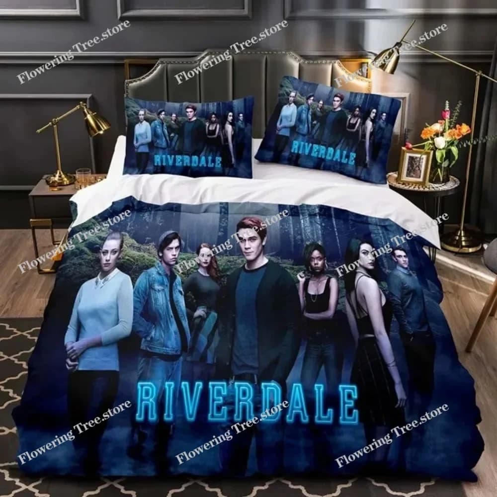 Nuovo Set di Biancheria da Letto Riverdale per Ragazzi, Set Copripiumino con Federe, Set Copripiumino Singolo, Matrimoniale, King Size