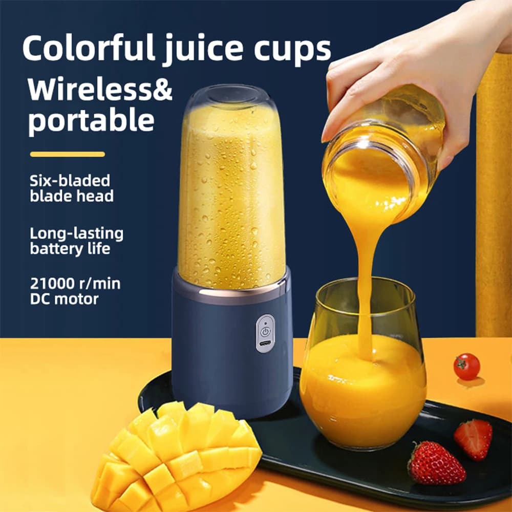 1pc frullatore portatile bottiglia 6 lame frullatore di succo multifunzione Succo fresco Frullato Ghiaccio CrushCup Food pro spremiagrumi macchina