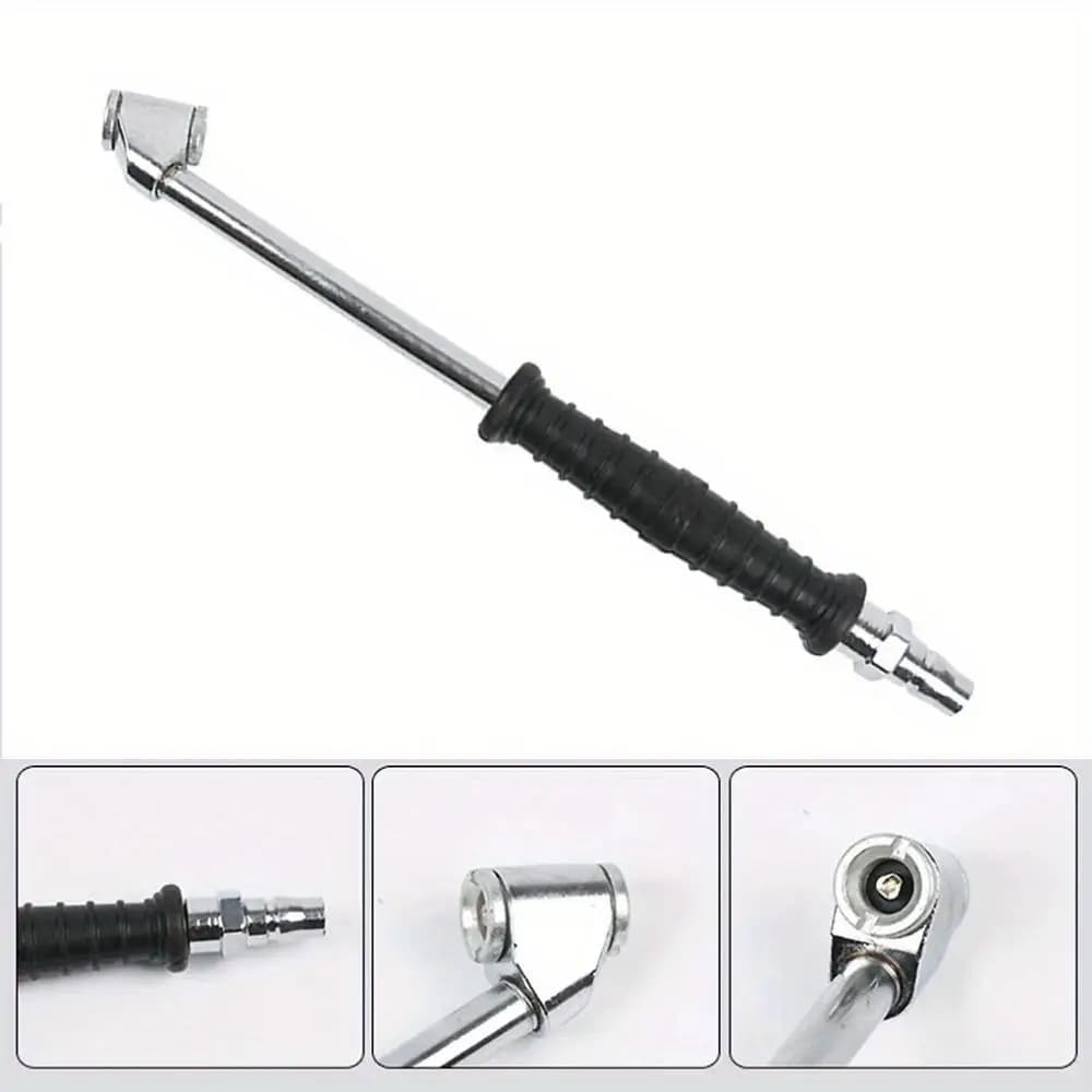 Gonfiatore con maniglia in gomma gonfiatore per pneumatici pneumatici per auto strumento in metallo per auto Van Bike adattatore per pneumatici compressore di collegamento per pneumatici ad aria
