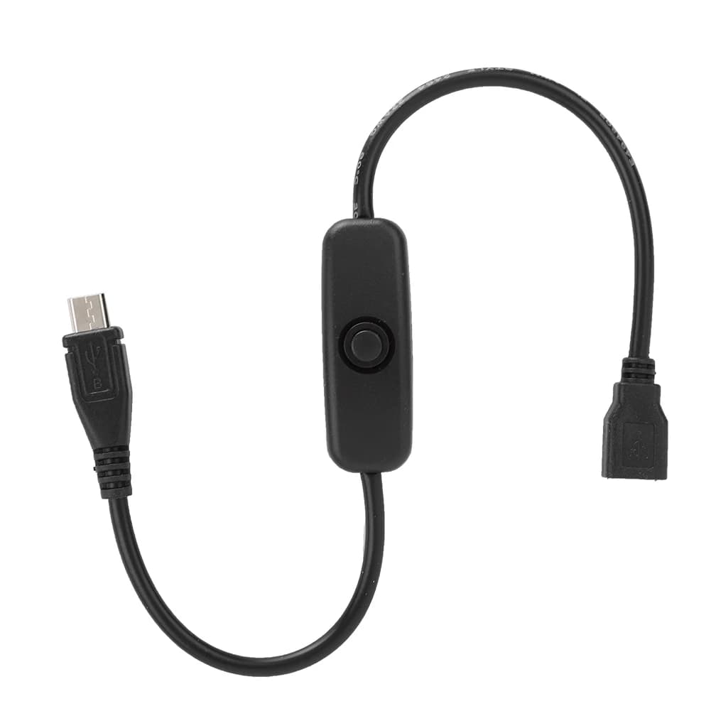 Cavo di prolunga Micro USB da femmina a maschio con interruttore a pulsante 501 per Raspberry Pi