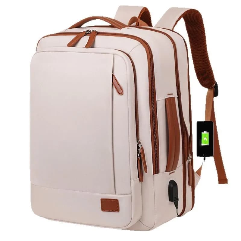2026 High‑Quality USB Rechargeable Backpack Large Capacity Laptop Backpack Water‑Resistant Unisex School Bag Youth Casual Travel