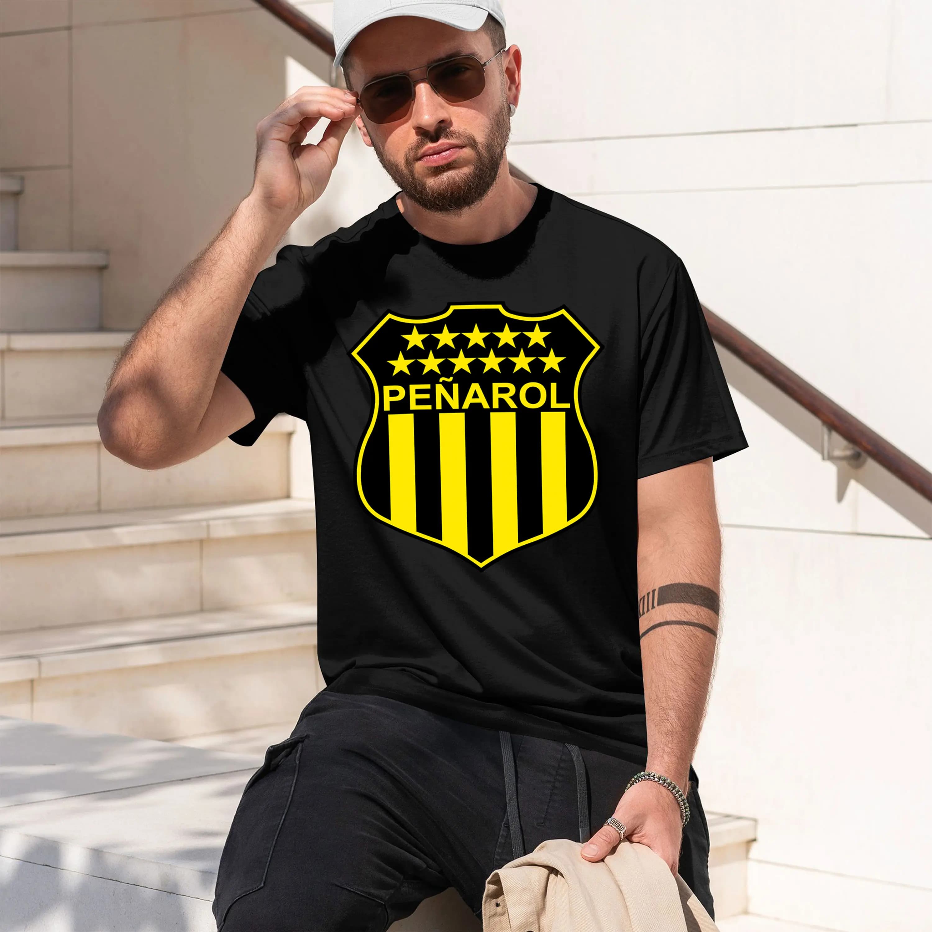 con logo dorato PENAROL, perfetto per escursionismo e ciclismo, nuovo modello 2026, t-shirt girocollo a maniche corte da uomo, classica casual, Multiple C