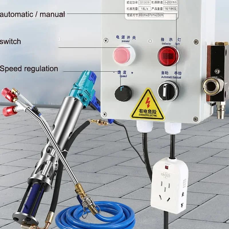 1pc High Pressure Waterproof Spraying Machine Portable Mortar Machine Real Stone Paint Spraying Tool