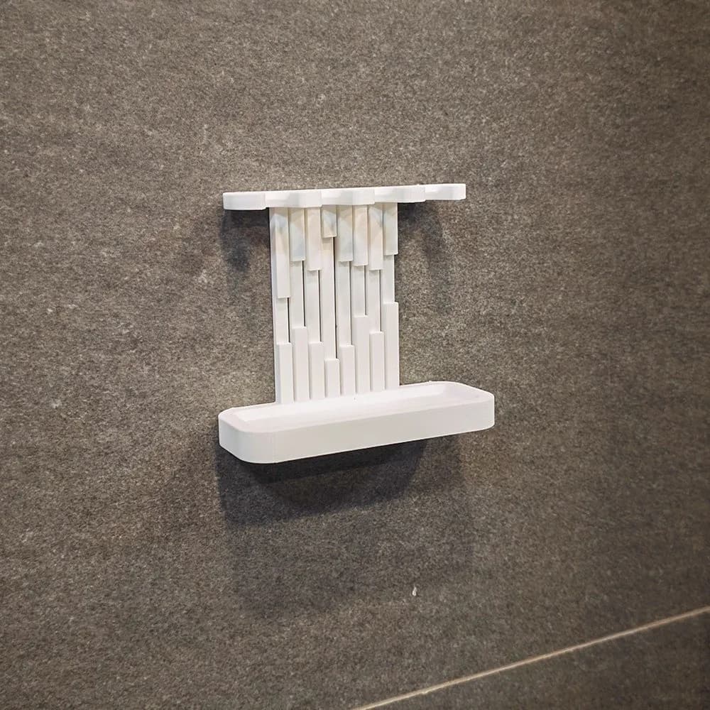 3D Printed 4 Parts Brush Holder, Vertical Floor Organizer for Electric Brushes, Home Use Support