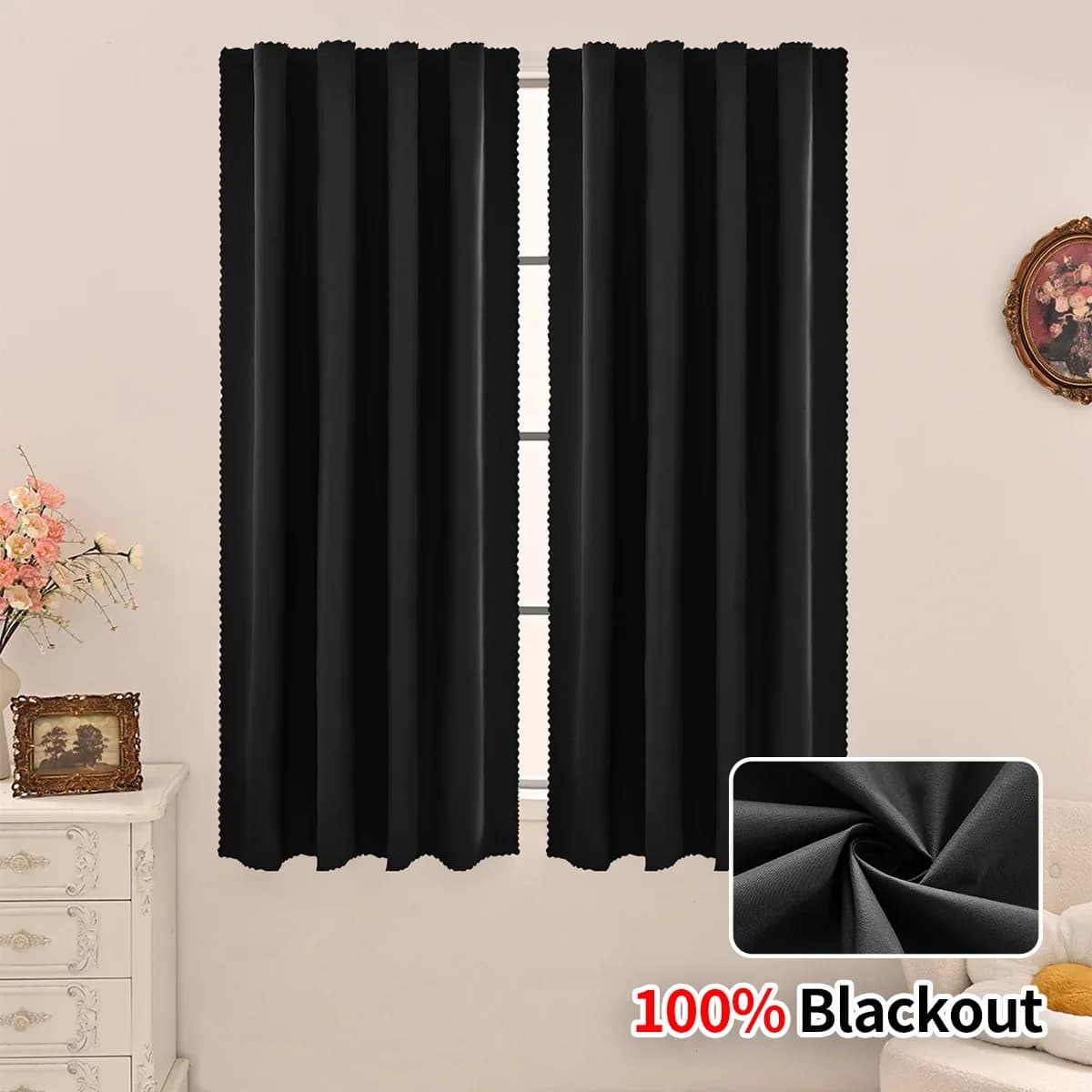 Tenda oscurante al 100% solida in stile moderno da 1 pezzo, tende per soggiorno, camera da letto, cucina, decorazioni per la casa, tende per finestre in velcro