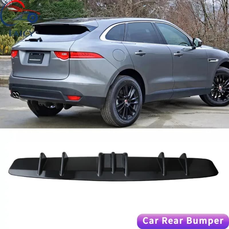 LAICY 7 pinne Per J-aguar F-Pace XE Auto Inferiore Diffusore Posteriore Pinna Paraurti Labbro Splitter Spoiler Telaio Deflettore Lip Kit Nero