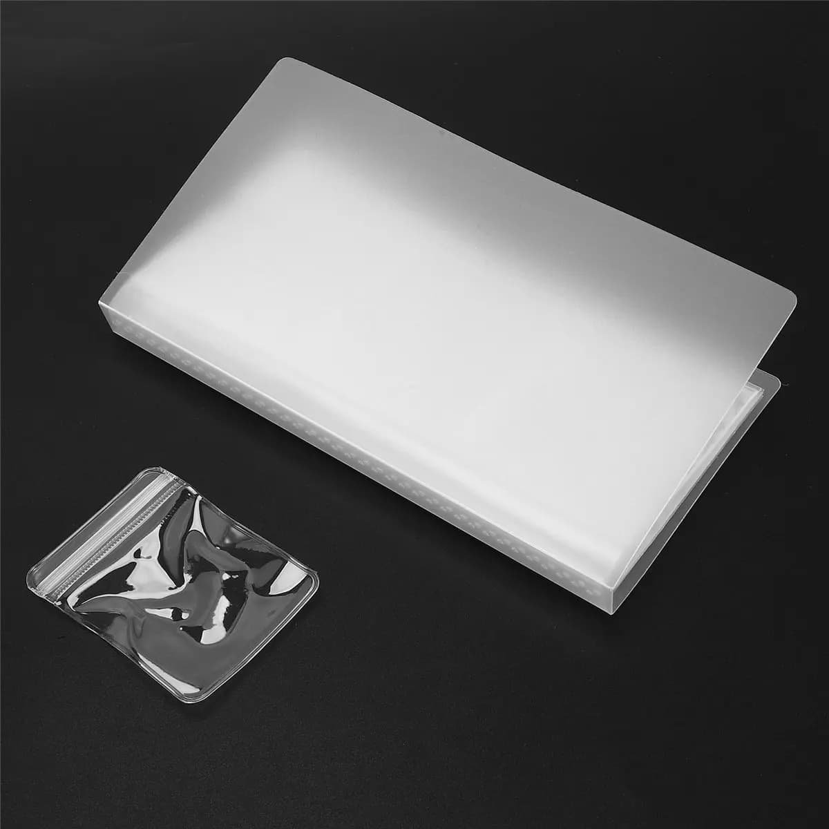New PVC Clear Jewelry Anti Oxidation Zipper Bag,Jewelry Earring Organizer Storage Book Bag,Jewelry Storage Book (84 Cells)