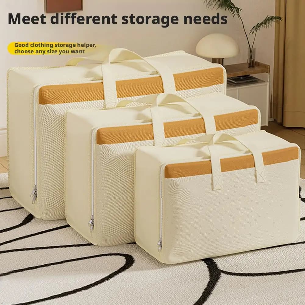 Non-Woven Quilt Storage Bag Large-capacity Portable Clothing Finishing Pouch Foldable Moisture-Proof Packing Bag Household