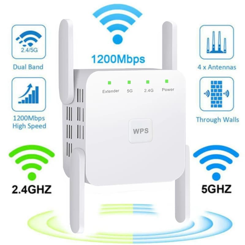 FSU 5G WiFi Repeater Wifi Amplifier Wifi Extender Network Wifi Booster 1200Mbps Long Range Wireless network internet Repeater