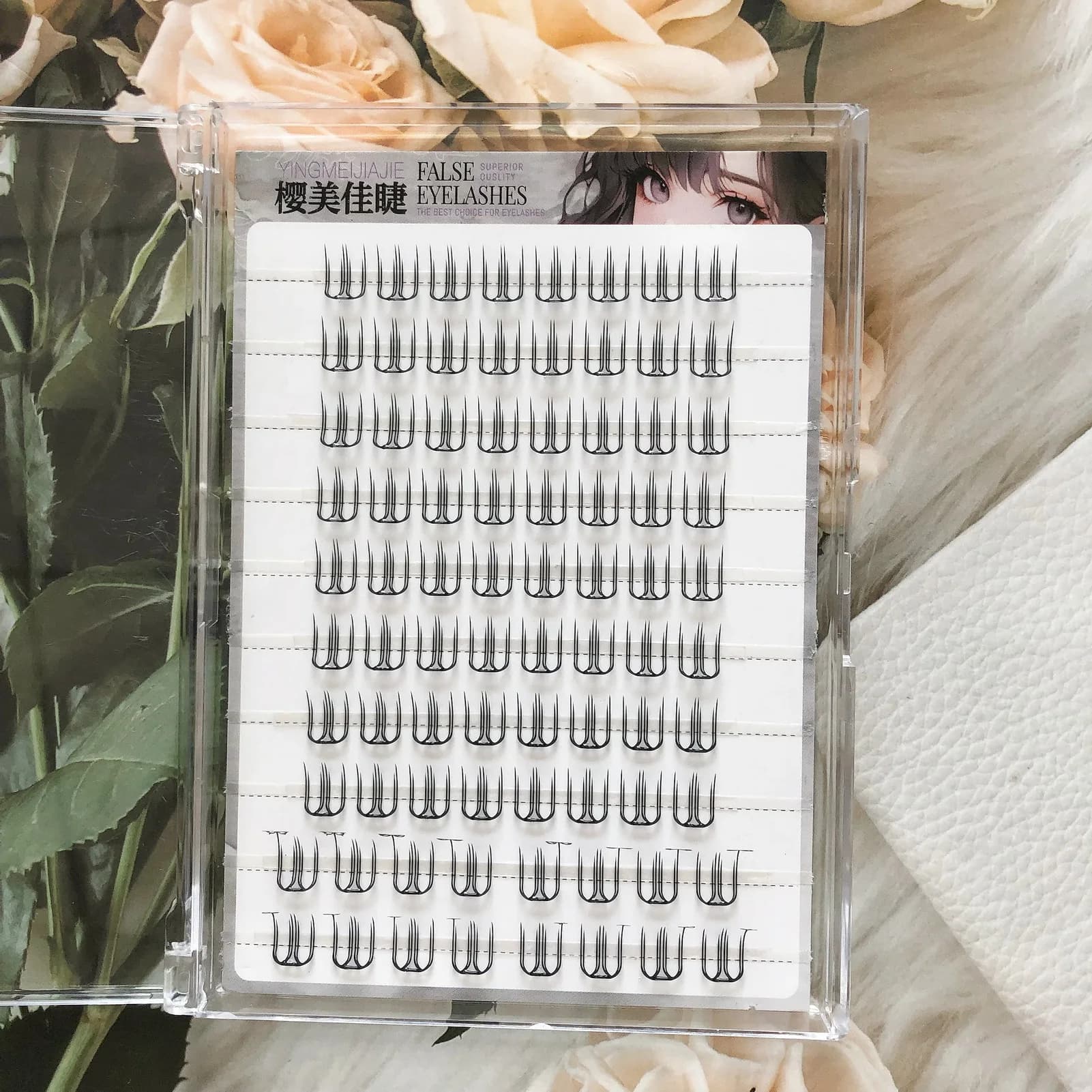 Faux U-shaped Fake Eyelashes Extensions Korean style Individual natural clustered eyelashes Soft daily Make-up