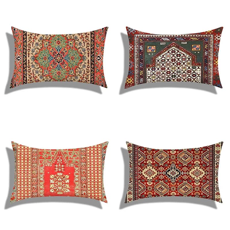 Persian Rug Cushion Cover Polyester Printed Pillowcase 30x50 Turkish Kilim Lumbar Throw Pillow Cover Sofa Home Decor 40x60cm