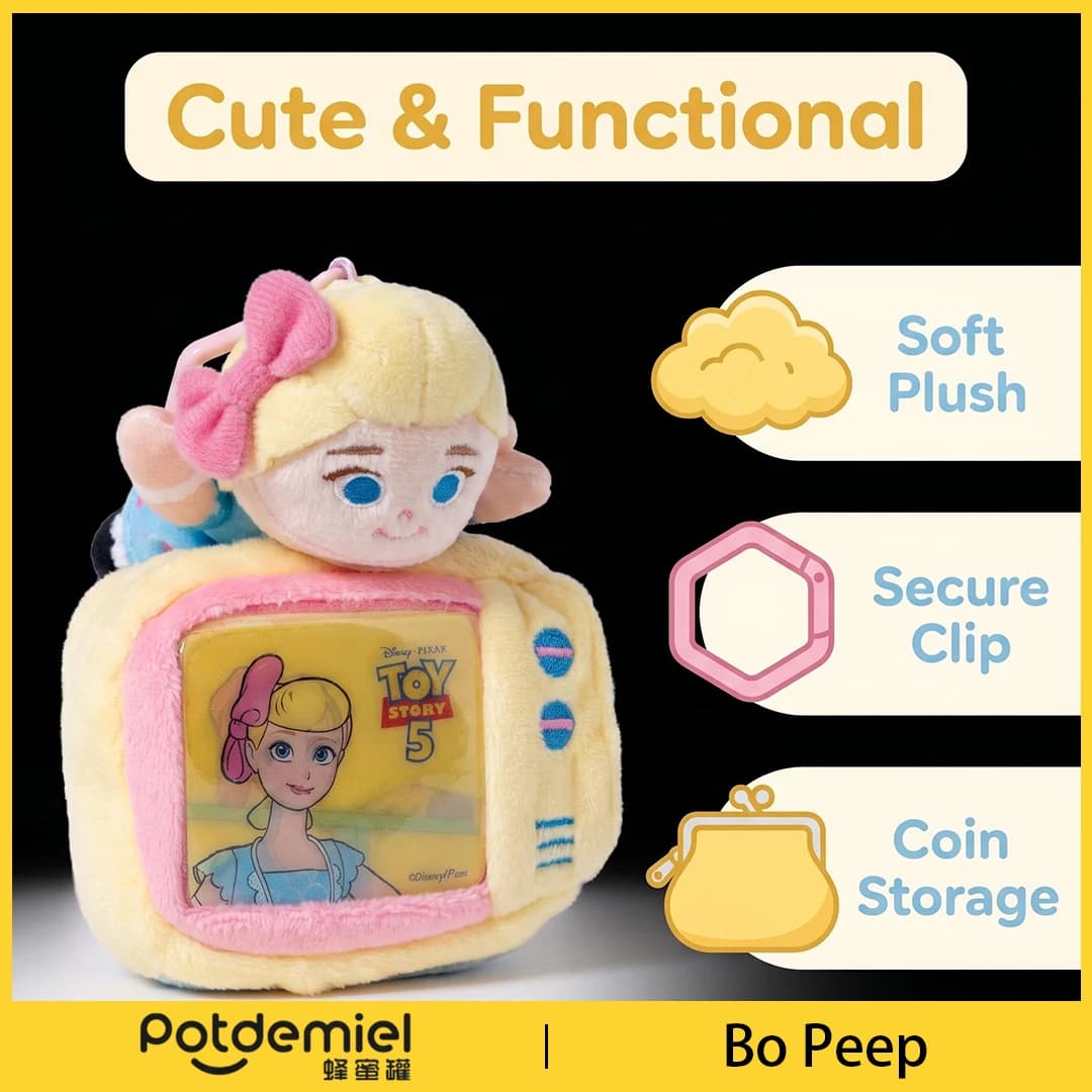 Potdemiel Disney Toy Story Bo Peep Plush Keychain Stuffed Doll Bag Charm Pendant Kawaii Handbag Decor Girls Holiday Gift Cute