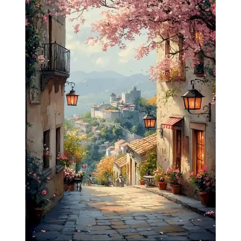 GATYZTORY Painting By Number Kits Landscape Oil Painting Handpainted Acrylic Paint Wall Art Gift On Canvas Home Decoration