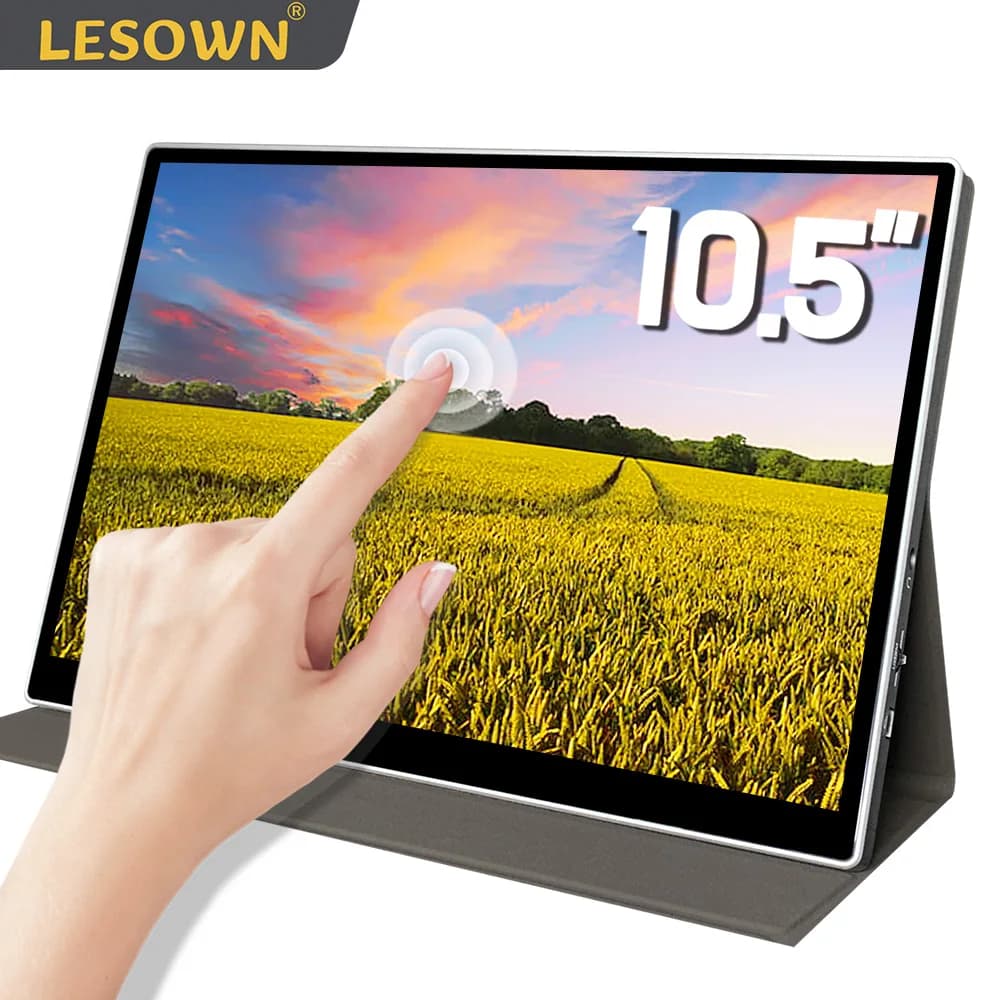 LESOWN 10.5 "IPS LCD 100% sRGB Touch Display 1920x1280 HDMI Type C Portable Auxiliary Monitor for Raspberry Pi Xbox PS4 Windows