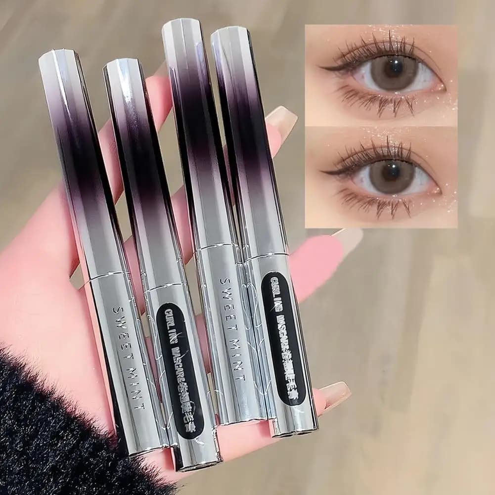 Mascara Naturale Impermeabile per Ciglia Voluminose e Incurvate, Lunga Durata, Anti-sbavatura, Allungante ed Effetto Extension