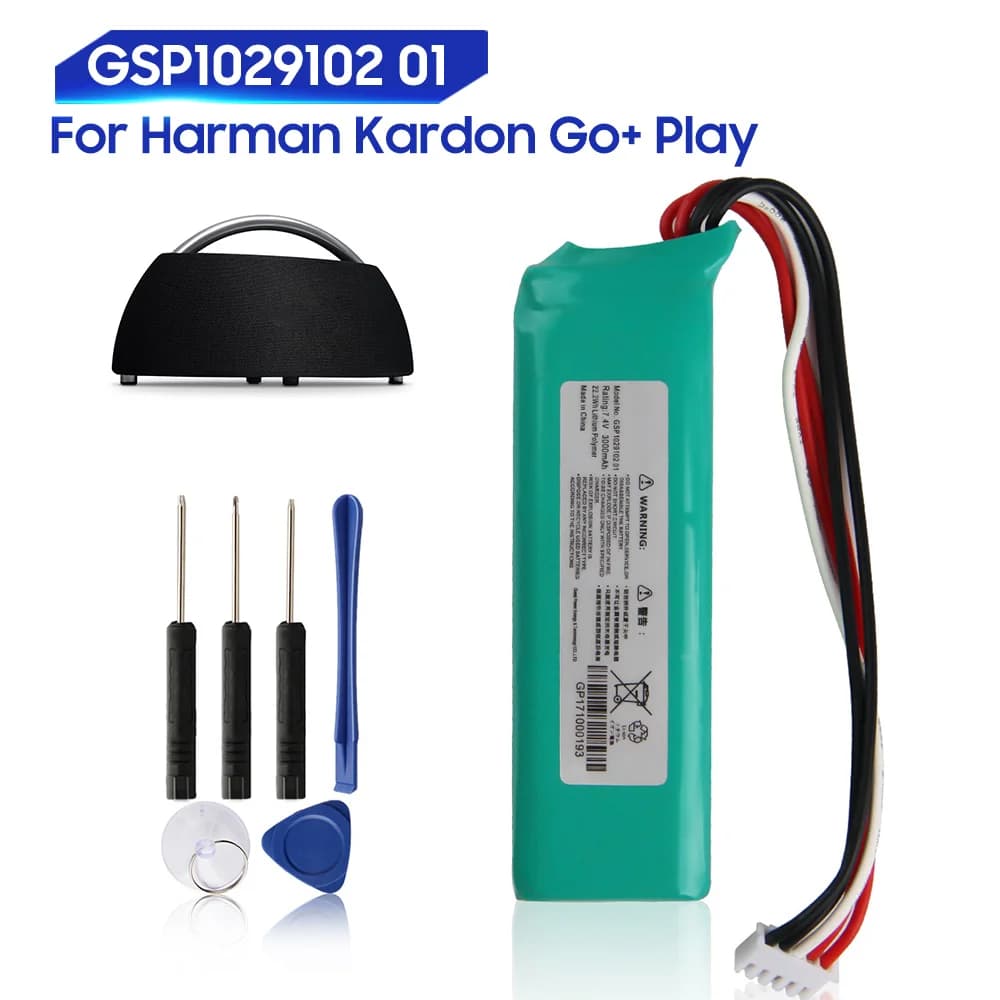 Batteria di ricambio originale per altoparlante Bluetooth Harman Kardon Go-play GSP1029102 01 batteria originale 3000mAh
