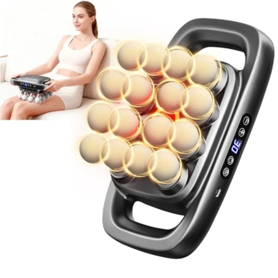 Set of 16 massage guns, body massage, back, shoulders, neck, legs, feet, deep massage gun, to relieve pain, percussion massager