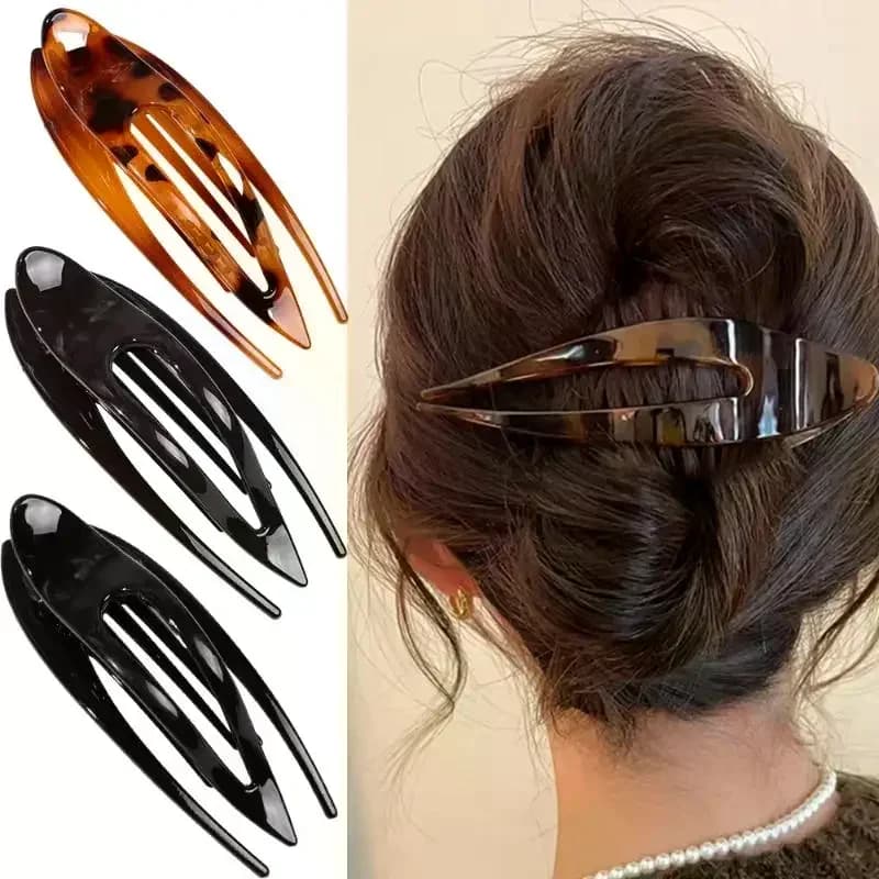 Fermaglio per capelli a becco d'anatra in acrilico unico; fermaglio a pinza per coda di cavallo per donne e ragazze