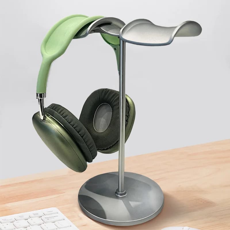 Supporto universale per cuffie Gancio per cuffie staccabile Espositore per staffa per cuffie bifacciale in metallo ABS con cuscinetto antiscivolo