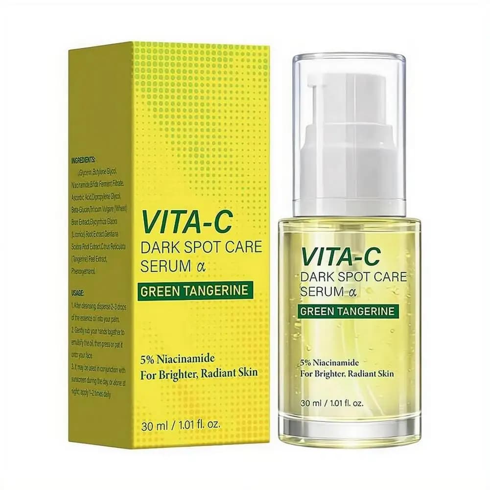 Vitamin C Face Serum 30ml Green Orange Hydrating Brightening Glow Antioxidant Smoothing Skin Care Tone Daily Nourishing New
