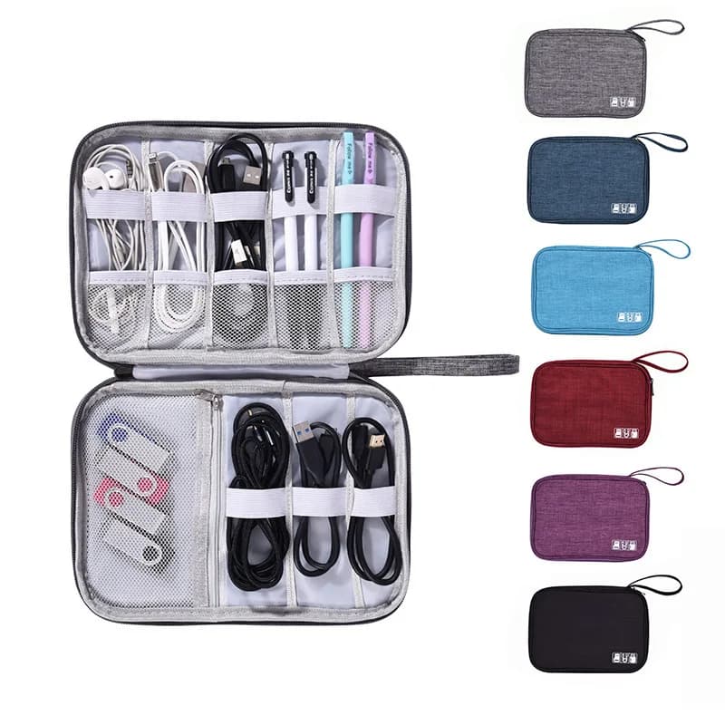 Custodia per cavi portatile Custodia per cavi elettronici Custodia da viaggio Custodia per accessori digitali multifunzionali Borsa per organizer per cavi
