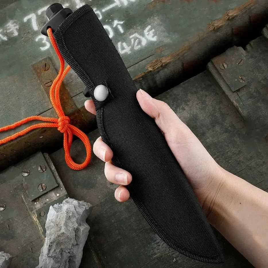 Outdoor EDC Fixed Blade High Hardness Straight Knife Multi-Purpose Camping and Survival Tool for Jacket Carry